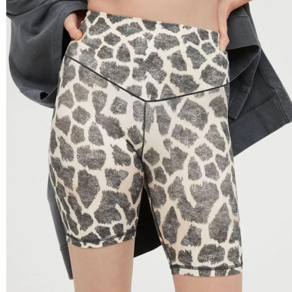 aerie | Shorts | Aerie Offline Real Me Printed Leopard Print High Waisted 7 Bike  Shorts Large | Poshmark